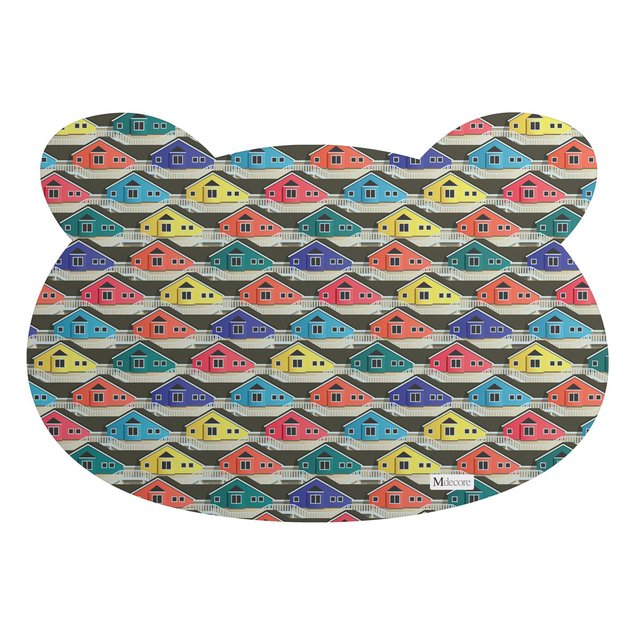 tapete pet mdecore urso casas colorido pet1274 tp 1