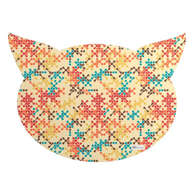 tapete pet cabeca gato abstrato colorido mdecore pet2213